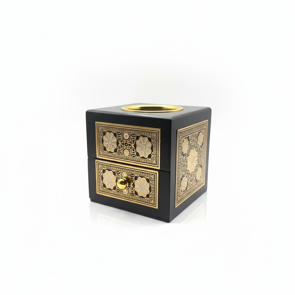 Royal Black & Gold Bakhoor Burner