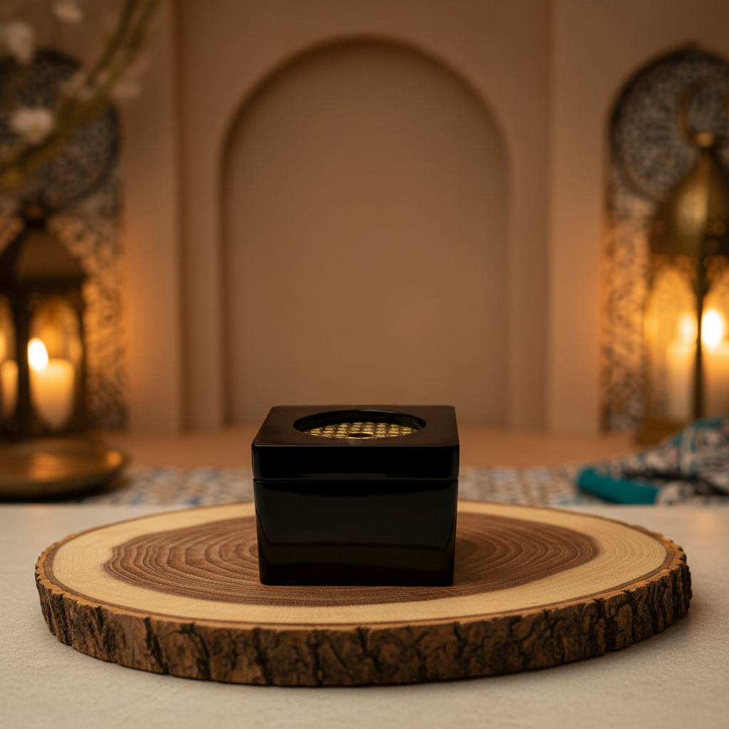 Noor Al-Oud Modern Black & Gold Geometric Bakhoor Burner