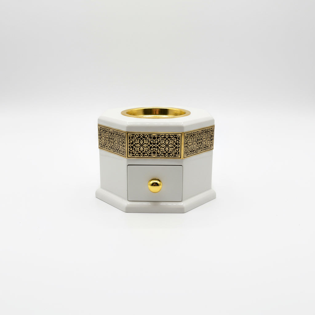 Majestic White & Gold Bakhoor Burner