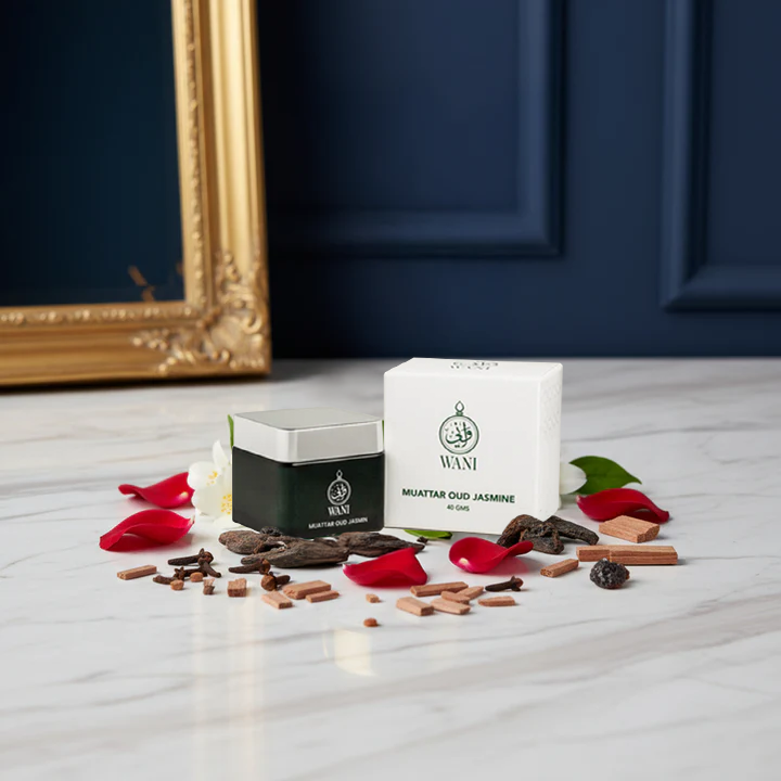 Bakhoor Package-2 | 1 Silver Burner, 1  Muattar Oud Jasmine Bakhoor, 1 Silver Tong, 2 Charcoal Rolls