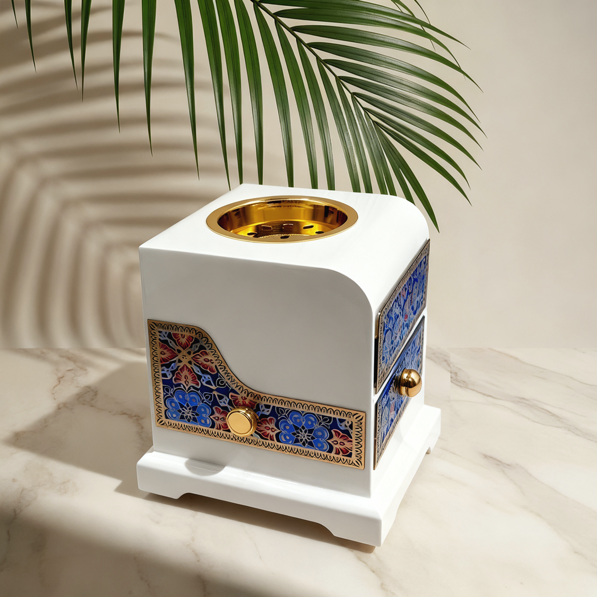 Mirage Royale White & Gold Bakhoor Burner